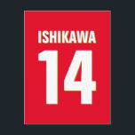 Cartão Postal Nome Personalizado, Número, Cores. Ventiladores do<br><div class="desc">Personalize com o nome,  o número e as cores de sua escolha!</div>