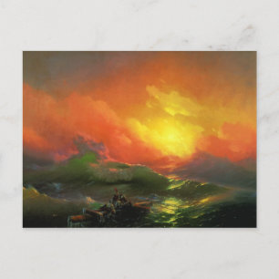 Cartão Postal Nona onda de Aivazovsky Ivan