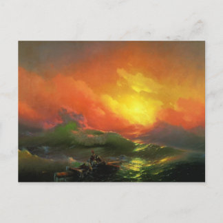 Cartão Postal Nona onda de Aivazovsky Ivan