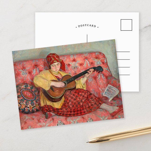 Cartão Postal Nono à La Guitare | Henri Lebasque (Criador carregado)