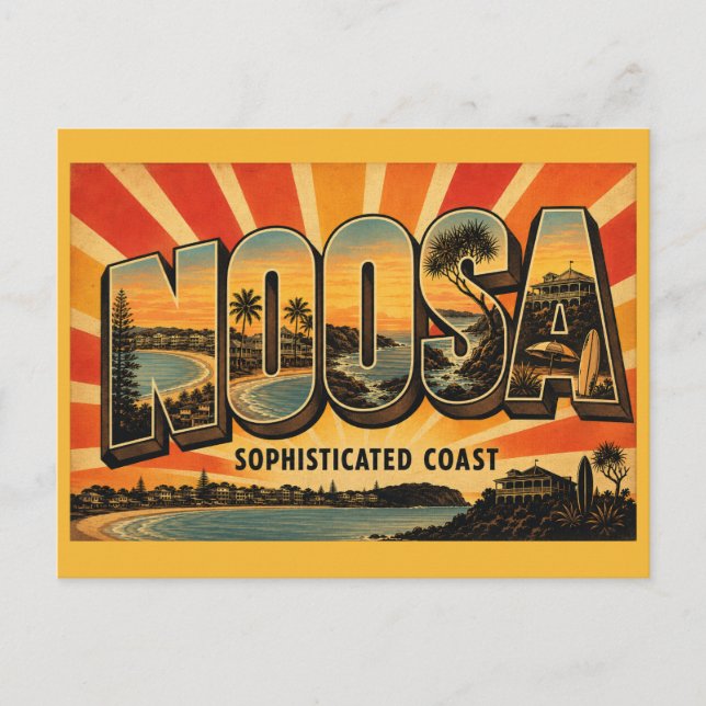 Cartão Postal Noosa Queensland Costa Sofisticada (Frente)