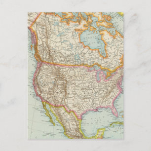 Cartão Postal Nordamerika - Mapa Norte-Americano