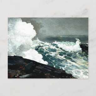 Cartão Postal Noreaster - Winslow Homer trabalho de arte