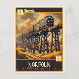 Cartão Postal Norfolk, Nebraska   Antigo