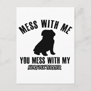 Cartão Postal Norfolk terrier designs