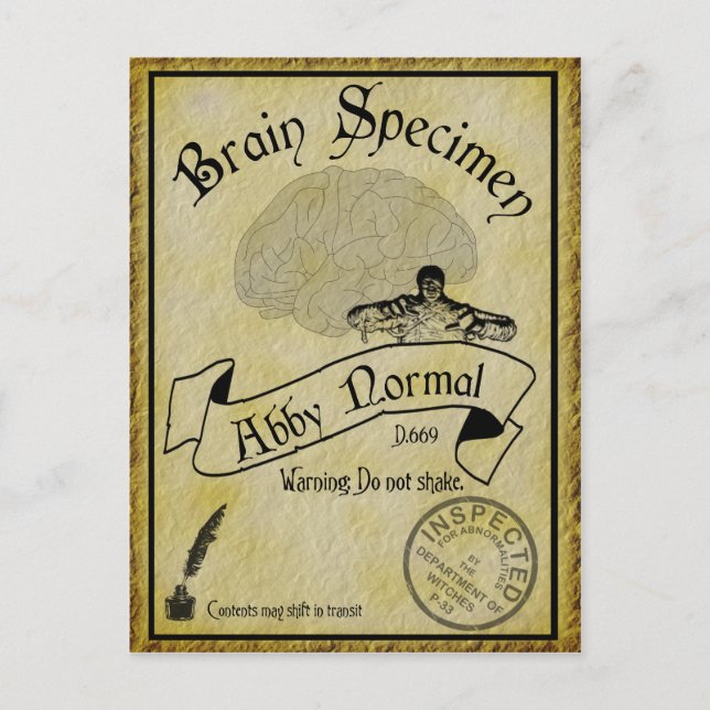 Cartão postal normal de Halloween Abby (Frente)