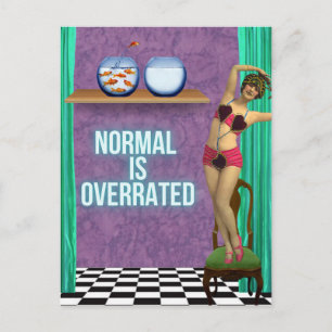 Cartão Postal Normal é Sobreclassificado Funky e Divertido
