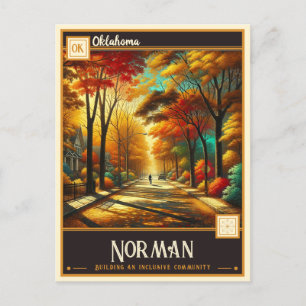 Cartão Postal Norman, Oklahoma Vintage