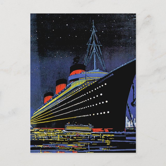 Cartão Postal Normandia à noite (Frente)