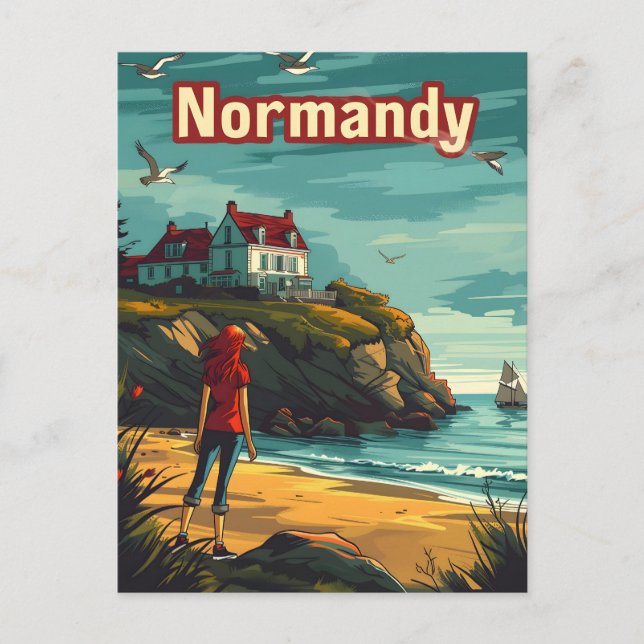Cartão Postal Normandia França (Frente)