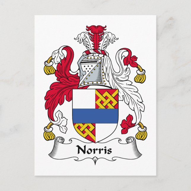 Cartão Postal Norris Family Crest (Frente)