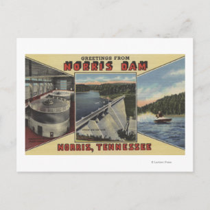 Cartão Postal Norris, Tennessee - Saudações Da Norris Dam
