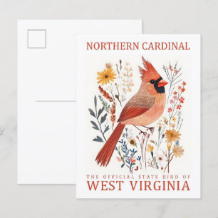 Cartão Postal Norte Cardinal do  de West Virginia Viagem