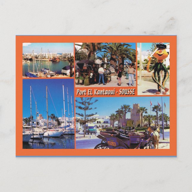 Cartão Postal Norte de África, Sousse Tunísia (Frente)