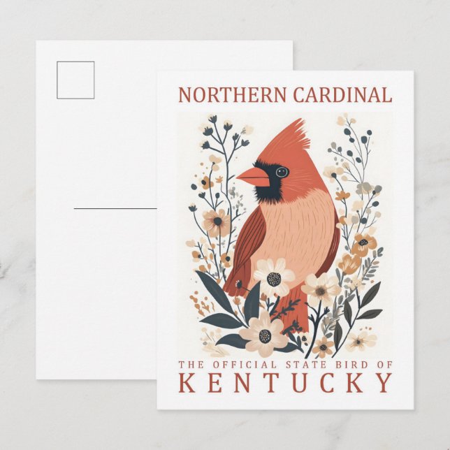 Cartão Postal Norte do Cardinal Viagem do Kentucky USA (Frente/Verso)