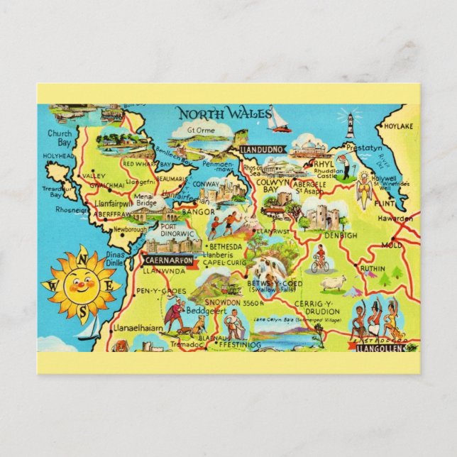 Cartão Postal Norte do País de Gales  (Frente)