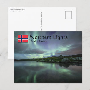 Cartão Postal Norte Lights Noruega
