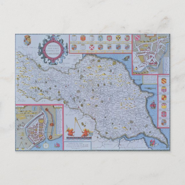 Cartão Postal North and East Ridings of Yorkshire (Frente)