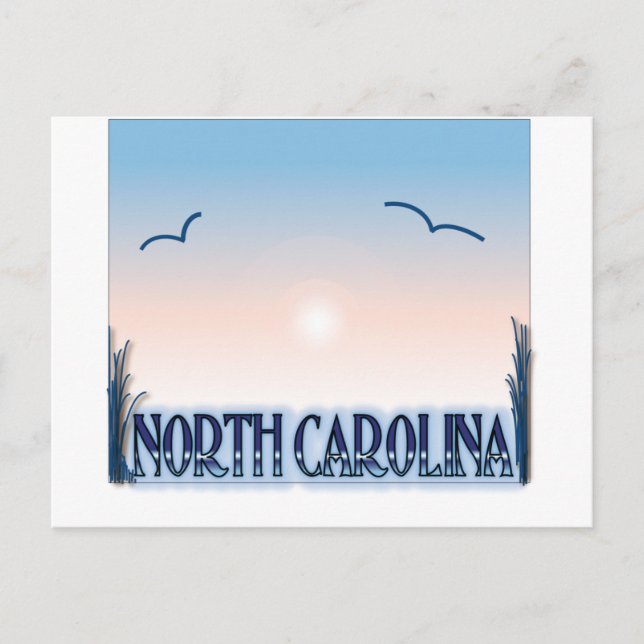 Cartão Postal North Carolina Airbrush Sunset (Frente)