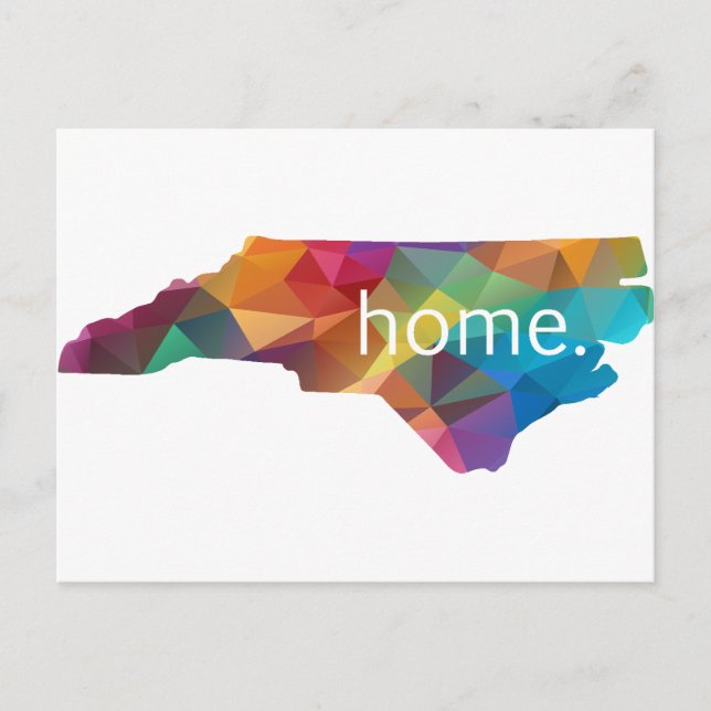 Cartão Postal North Carolina HOME Low Poly (Frente)