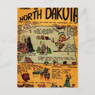 Cartão Postal North Dakota Comic Book