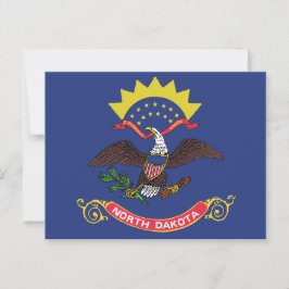 Cartão Postal North Dakota State Flag Peace Garden Eagle