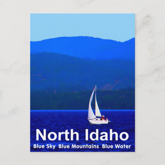 Cartão Postal North Idaho Blue (Frente)