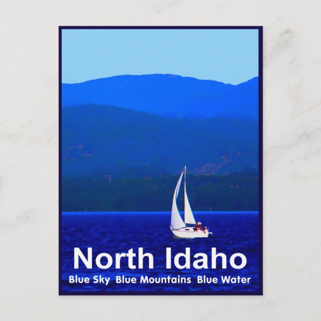 Cartão Postal North Idaho Blue (Frente)