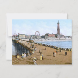 Cartão Postal North Pier em Blackpool, Inglaterra (c. 1900)