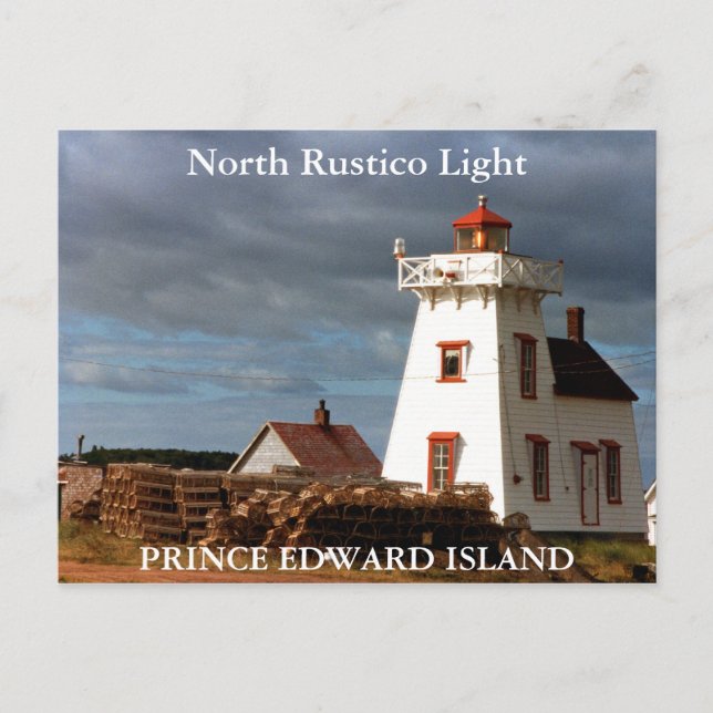 Cartão Postal North Rustico Light, príncipe Edward Island Postca (Frente)