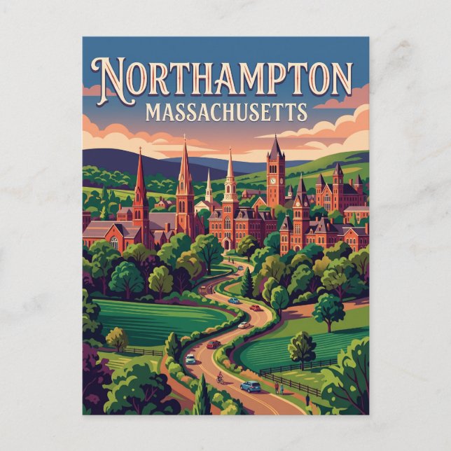 Cartão Postal Northampton EUA (Frente)