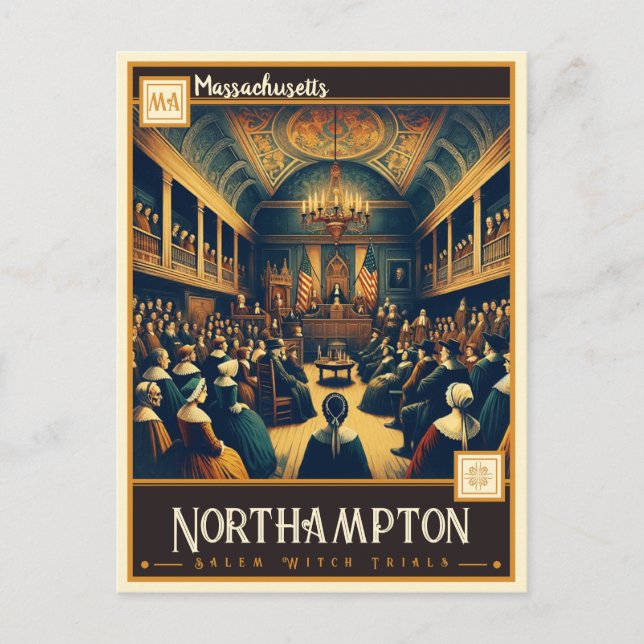 Cartão Postal Northampton, Massachusetts | Vintage (Frente)