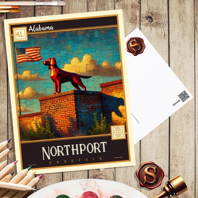 Cartão Postal Northport, Alabama | Vintage (Criador carregado)