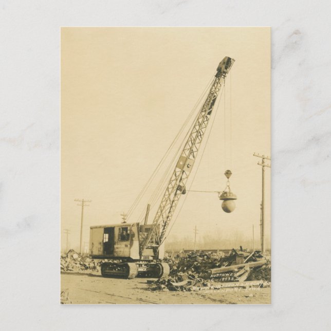 Cartão Postal Northwest Crane and Shovel OPERating ENGENHEIRO 27 (Frente)