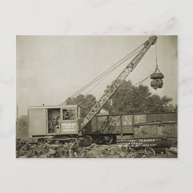 Cartão Postal Northwest Crane and Shovel OPERATION ENGENHEIRO 12 (Frente)