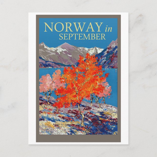 Cartão Postal Noruega em setembro (Frente)