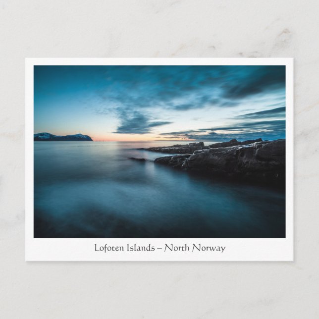 Cartão Postal Noruega Ilhas Lofoten (Frente)