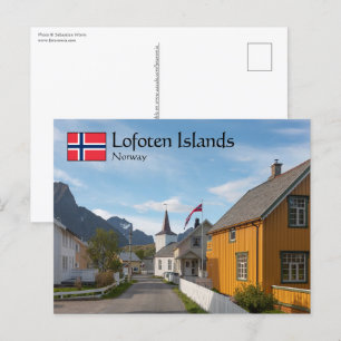 Cartão Postal Noruega Lofoten Reine