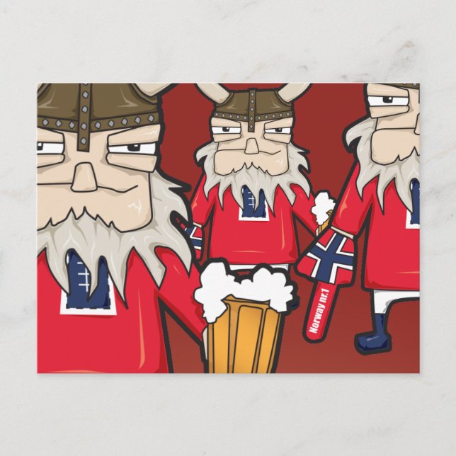 Cartão postal norueguês Viking (Frente)