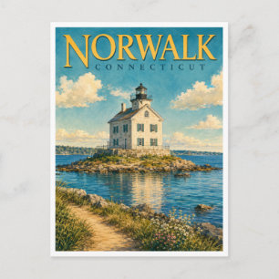 Cartão Postal Norwalk Connecticut Sheffield Island GeoSaga