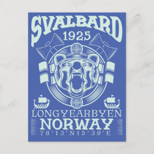 CARTÃO POSTAL NORWAY SVALBARD LONGYEARBYEN - URSO POLAR