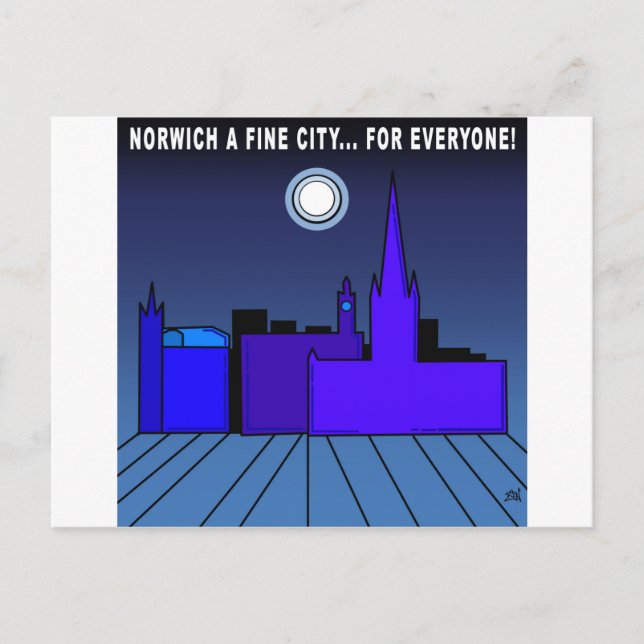 Cartão Postal Norwich uma Cidade Fantástica para Todos (Frente)