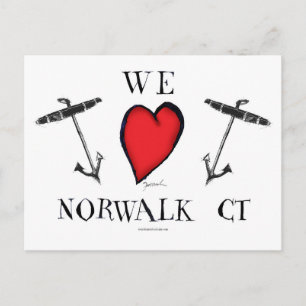 Cartão Postal nós amamos norwalk Connecticut
