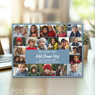 Cartão Postal Nós Amamos Você - 20 Colagem de Fotos