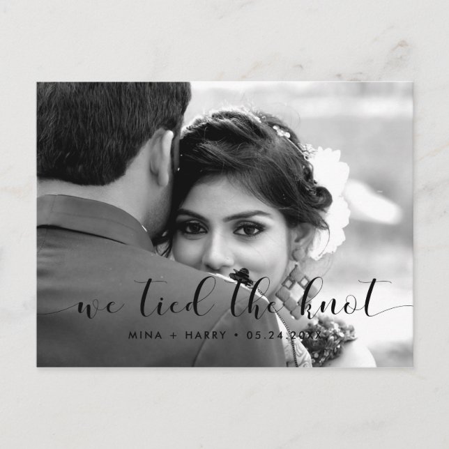 Cartão Postal Nós amarramos o nó Elegante design (Frente)