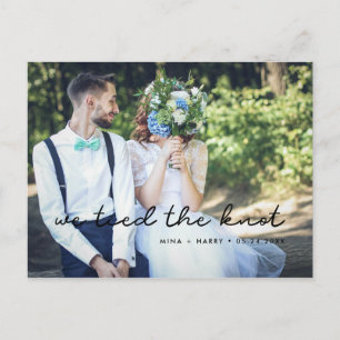 Cartão Postal Nós amarramos o nó simples foto de casamento