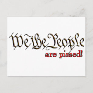 Cartão Postal Nós, as Pessoas... estão zangados!