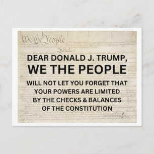 Cartão Postal Nós, as pessoas, limitamos o poder de Trump