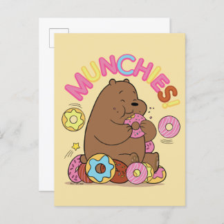 Cartão Postal Nós Bare Bears - Grizz Rosquinha Munchies!