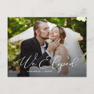 Cartão Postal Nós Elogiamos O Casamento De Fotografias Elegante